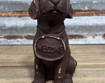 Ready To Ship Labrador Figurine Dog Statue Dog Lover Gift Farmhouse Dog Collectible Figurine Puppie Gift Shabby Chic Dog Figurine
