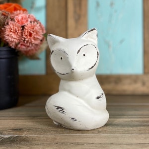 Fox Figurine Fox Statue Rustic Farmhouse Decor Fox Figure Fox Collectible Woodland Creature Decor Woodland Nursery Decor Gift