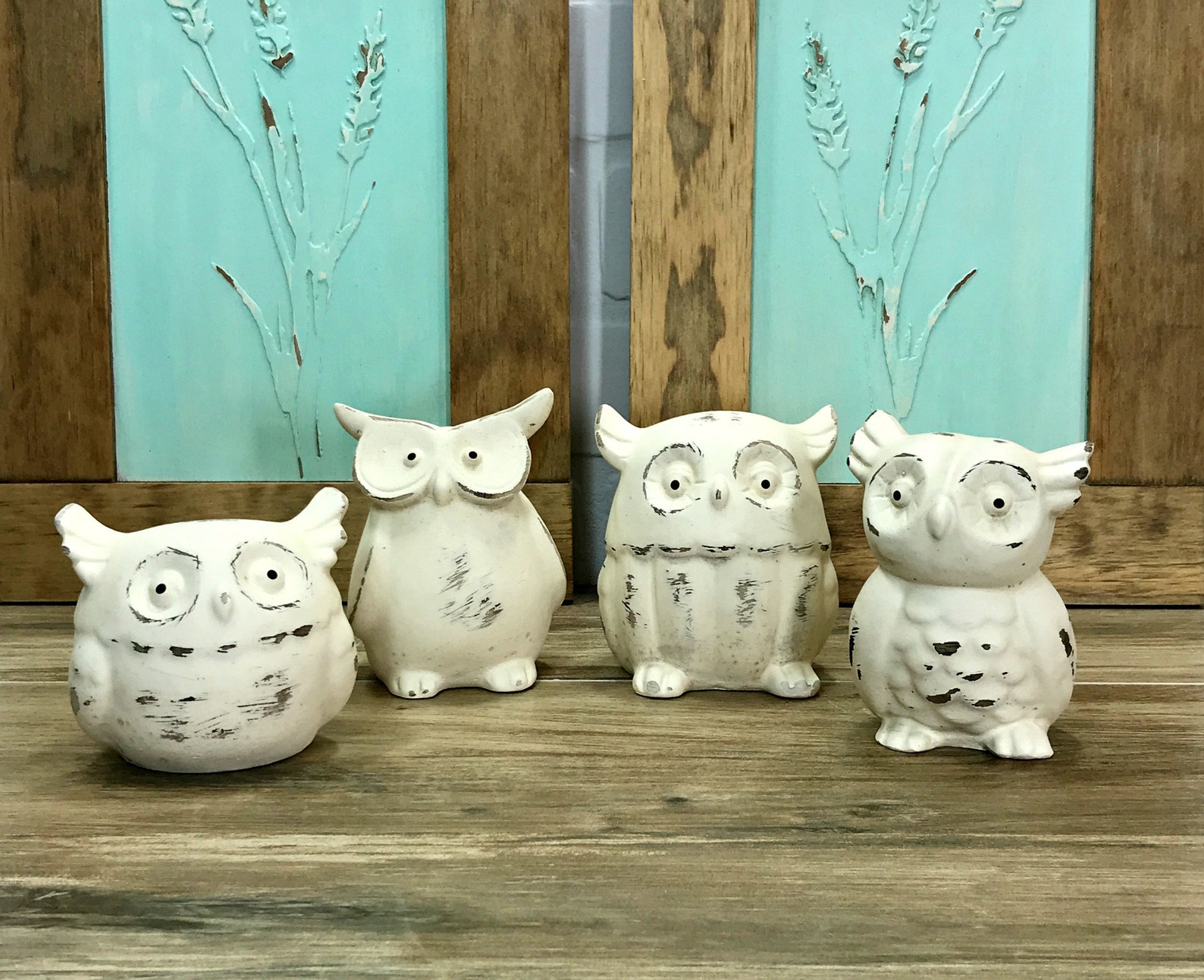 Set of Owls Figurines//Owl Collectibles//Owl Lover Gift//Set Etsy