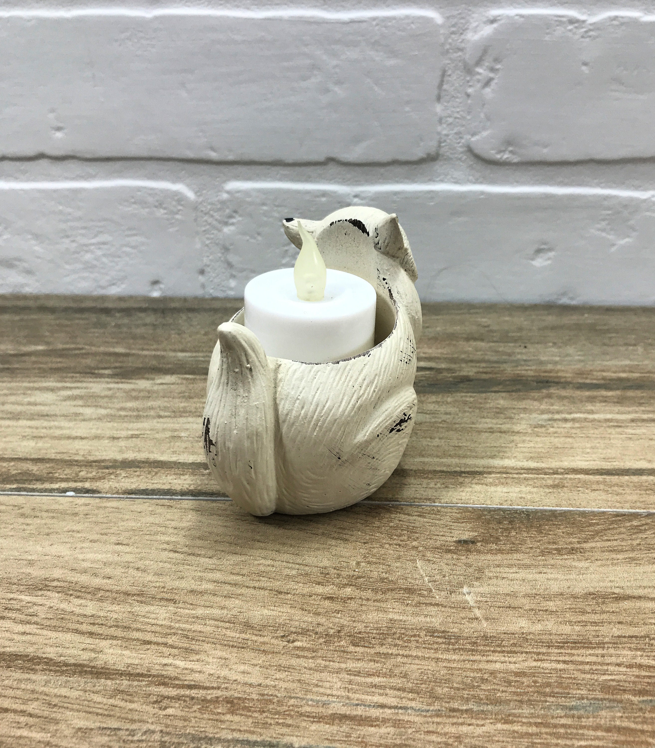 Fox Figurine Candle Holder//Fox Collectibles //Fox Decor Etsy