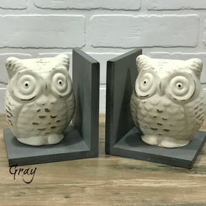 Fat Owl Figurines Set of Bookends Set of Owls Bookends Owl Book Ends Farmhouse Decor French Country Decor Owl Statues Woodland Decor Nursery