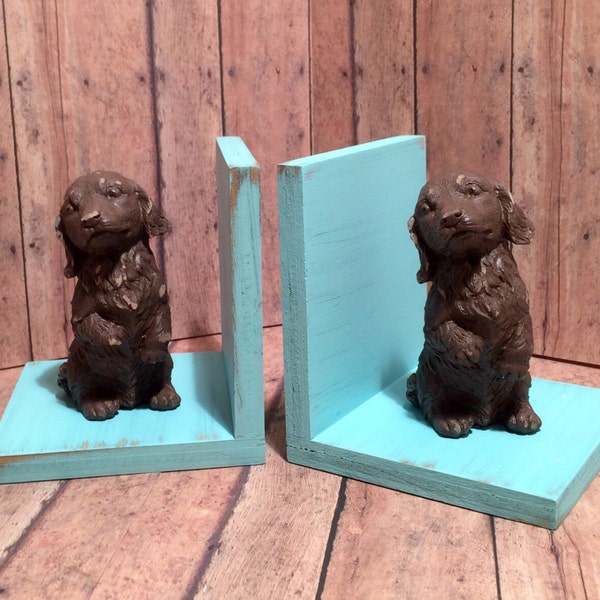 Dachshund Dog Figurines Set of Bookends Gifts for Her Dog Lover Gift Puppy Bookends Farmhouse Nursery Décor Gift Dachshund Statues Bookends