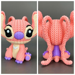 39-Stitch and Angel 3D Printed Figures Angel B croche 14 cm
