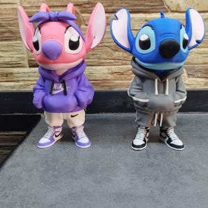 39-Stitch and Angel 3D Printed Figures Stich+Ángel urbanos