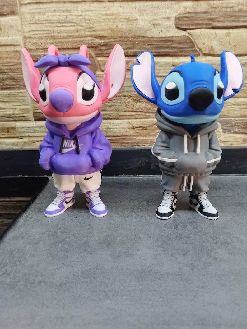 39-Stitch and Angel 3D Printed Figures Stich+Ángel urbanos