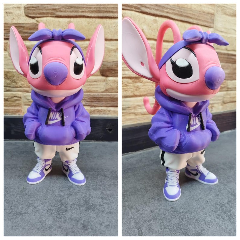 39-Stitch and Angel 3D Printed Figures Ángel urbano 22 cm