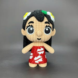 39-Stitch and Angel 3D Printed Figures Lilo croche 20cm