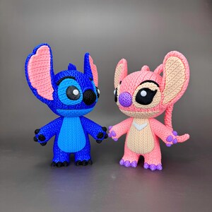 39-Stitch and Angel 3D Printed Figures Stich+Angel A