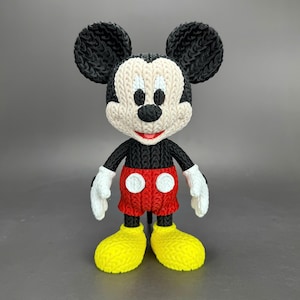 30-3D Printed Mickey and Minnie Mouse Figures Mickey crochet 24 cm