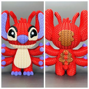 39-Stitch and Angel 3D Printed Figures Leroy croche 18 cm