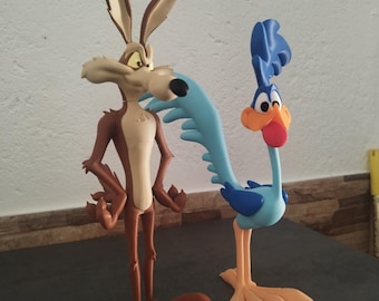 25-Figures Coyote, Taz, Road Runner, 3D printed