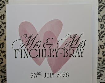 Personalised Wedding | Love Hearts Card