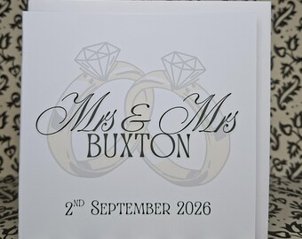 Personalised Wedding | Wedding Rings Card