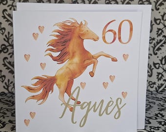 Personalised Age Birthday | Fire Horse Card
