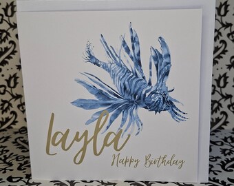 Personalised Birthday | Lionfish Card