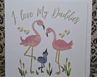 LGBTQ+ Pride Father's Day | I Love My Daddies Card