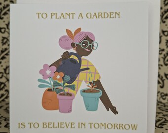 Thoughts & Moments | To Plant a Garden Hepburn Card