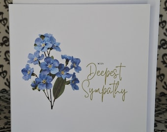 パーソナライズされた追悼 | 忘れな草 心からのお悔やみカード