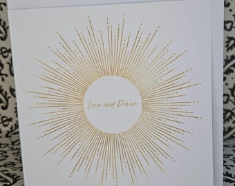 Thoughts & Moments | Love and Power Sunburst Card