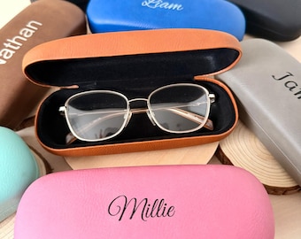 Personalised Hard Glasses Case –Custom Name Sunglasses & Eyeglasses - Gift for Teacher, Birthday, Colleague, Friend, Christmas, Graduation