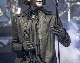 Papa Emeritus V Leather Jacket: Ghost Band Cosplay, Gothic Concert Coat