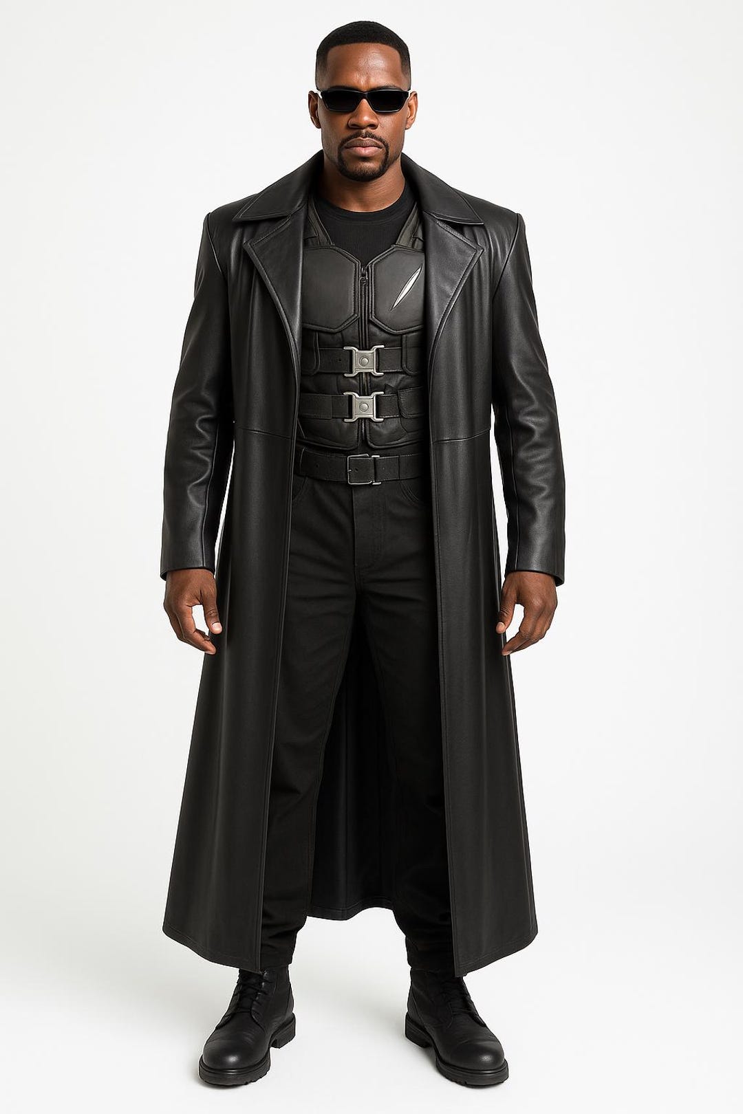 Chaleco De Piel Táctica Para Hombre: Estilo Futurista Para Cosplay, Motero O Halloween