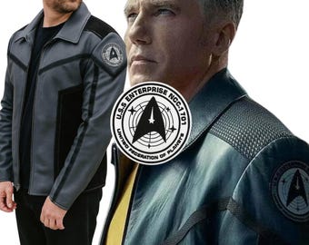 Captain Pike Leather Jacket: Star Trek Strange New Worlds Real Sheep Leather