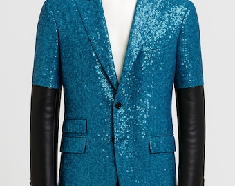 Papa Emeritus Cosplay Blazer: Gothic Rock Concert Jacket with Leather Accents