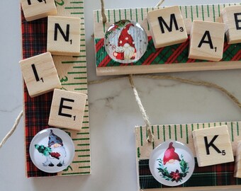 Gnome Ornament - Custom Name Christmas Ornament - Gift for Kids - Personalized Ornament