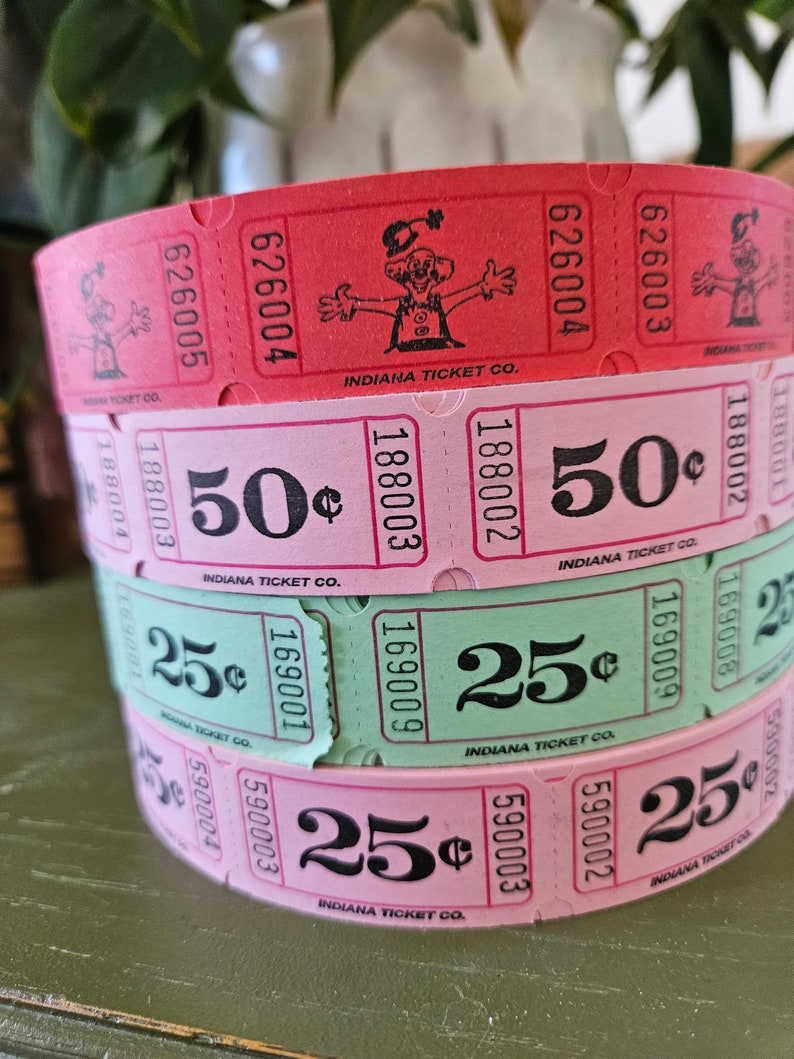 100 Circus Carnival Tickets Circus Theme Party Decorations Carnival Birthday Party Tickets image 10