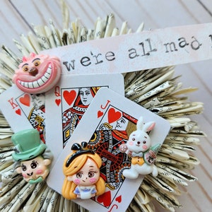 Mini Paper Wreath Vintage Paper Ephemera Decor Playing Cards Vintage Inspired Decor Paper Ephemera image 4