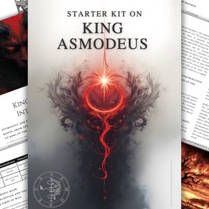 Zestaw startowy do pracy nad bóstwem króla Asmodeusza: Goetia Grimoire do pracy nad cieniem i suwerennością | Infernal Divine, przewodnik po demonolatrii | Cyfrowy plik PDF