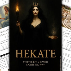 Hekate Deity Work Starter Kit: Goddess of Witchcraft & Magic Grimoire | Hecate Rituals, Shadow Work, Devotional | Printable PDF Ebook