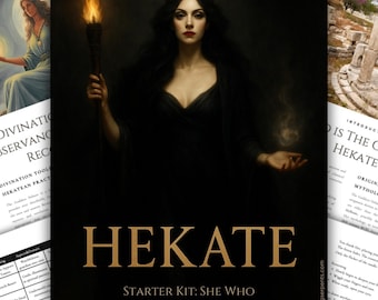 Hekate Deity Work Starter Kit: Goddess of Witchcraft & Magic Grimoire | Hecate Rituals, Shadow Work, Devotional | Printable PDF Ebook