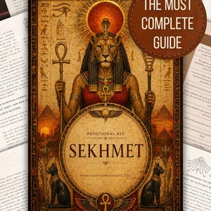 Sekhmet Devotional Guide: Altar Kit, Shadow Work & Healing | Egyptian Mythology, Kemeticism | Deity Worker Digital PDF Grimoire Pages