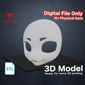 Dog K9 Canine Fursuit Head Base STL File Fursona DIY 3D Print Kemono Eyeblank Teeth Set Costume Making Kigurumi Furry Cosplay Helmet Pattern