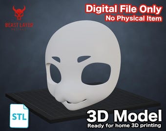 Dog K9 Canine Fursuit Head Base STL File Fursona DIY 3D Print Kemono Eyeblank Teeth Set Costume Making Kigurumi Furry Cosplay Helmet Pattern