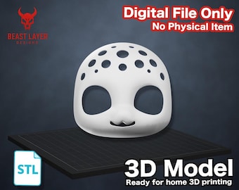 Base para cabeza de disfraz de furry, modelo 3D STL, marco para máscara peluda, archivo de impresión digital DIY, base para cabeza estilo Kemono para disfraz de cosplay de animal.