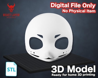 Base para cabeza de disfraz de fursuit, modelo 3D STL, marco de máscara de gato y conejo Kemono, archivo de impresión digital DIY, base para cabeza de conejo y gatito Toony, armadura para disfraz de cosplay de animal