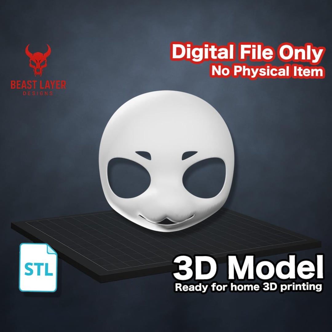 Fursuit Head Base 3D Model STL Eyeblanks Modular Parts Furry Mask Frame ...