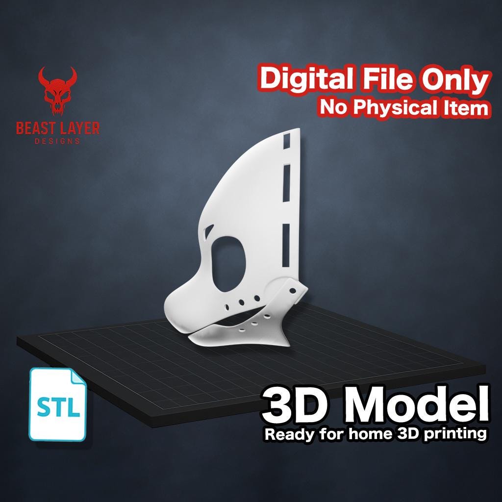 Fursuit Head Base 3D Model STL Moving Jaw Furry Mask Frame DIY Digital ...