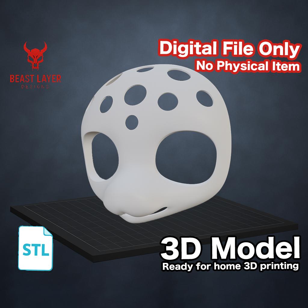 Kig Fursuit Head Base STL File Fursona DIY 3D Print Kemono
