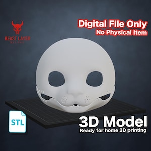 Kig Fursuit Moving Jaw Cat Head Base STL File 3D Print DIY Kemono Cosplay Animal Mask Costume Making Kigurumi Furry Craft Fursona Cosplay