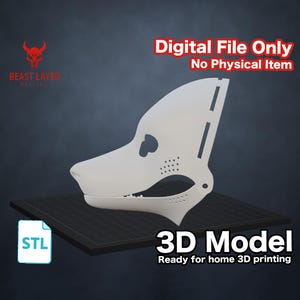 Dog K9 Realistic Canine Skull Fursuit Head Base STL for 3D Print Elongated Snout Helmet DIY Cosplay Kemono Style Digital Pattern Fursona DIY