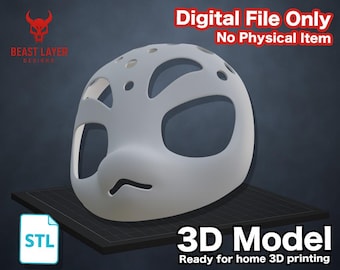 Base para cabeza de disfraz de Bad Bunny, archivo STL para máscara de cosplay de Kemono (descarga digital)