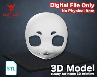 Base para cabeza de disfraz de furry, modelo 3D STL, máscara peluda DIY, impresión digital, cachorro de gatito Kemono, hocico corto, accesorio para cabeza de gato y perro kawaii