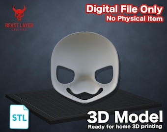 Base para cabeza de disfraz de perro RARberry K9, archivo STL para máscara de cosplay Kemono (descarga digital)