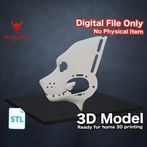 Realistic Canine Skull Fursuit Making Furry Head Base STL Teeth Snout Dog K9 Helmet DIY Cosplay Kemono Style Digital Pattern Fursona DIY