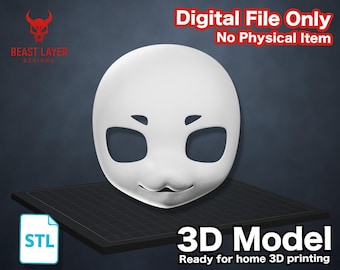 Base para cabeza de disfraz de furry, modelo 3D STL, máscara peluda, archivo de impresión digital DIY, base para cabeza de animal de hocico corto con diseño de gato, gatito y cachorro de perro de Kemono Kawaii