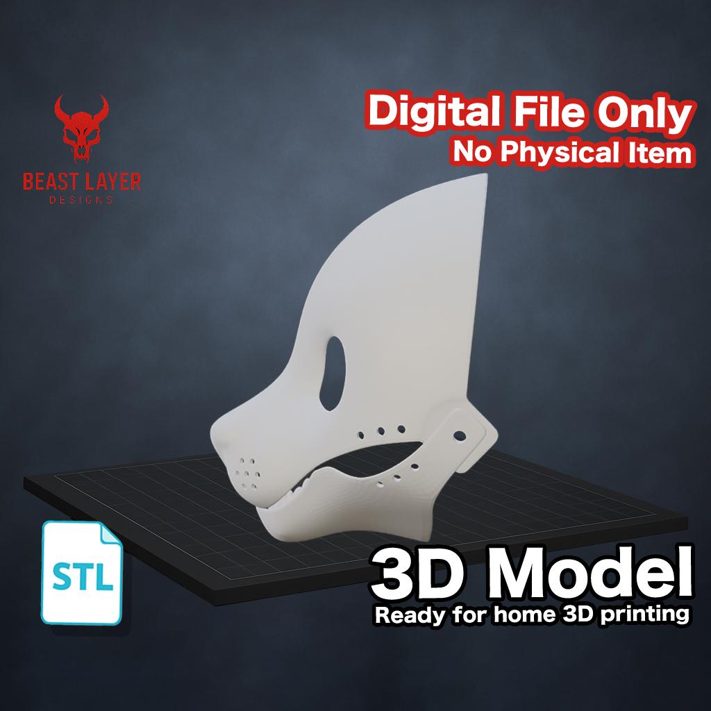 Kig Fursuit Moving Jaw Cat Head Base STL File 3D Print DIY Kemono